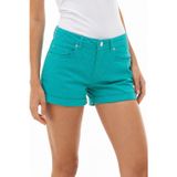 Lacoste Women's Standart Fit Cotton Jeans Shorts Kadın Pamuklu Kot Şort Turkuaz
