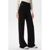 Lacoste Women's Straight Fit Black Trousers Kadın Düz Kesim Pantolon Siyah - 36