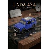 Lada Niva 4x4 Metal Çek Bırak Oyuncak Araba Açılabilir Kapılı Diecast Model Araç 12 cm