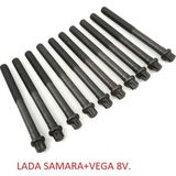 Lada Vega 2110 2111 2112 Samara Kalina 8 Valf Motor Silindir Kapak Saplaması (Cıvatası) Tork Başlık Takım 10 Adet Orj Avtovaz 21080100327101