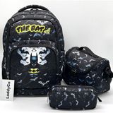 Laddyco Ilkokul Çantası Erkek Çocuğu 3`lü Set Kırmızı Ilk Okul Çantası Karakter Baskılı Takım - sırt çantası - Siyah - Gri - Çanta ölçüleri: boy 40cm En: 30 cm Genişlik:18 cm, Beslenme ölçüleri: boy: 18 cm En:21 cm Derinlik: 9 cm