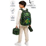 Laddyco Ilkokul Çantası Erkek Çocuğu 3`lü Set Kırmızı Ilk Okul Çantası Karakter Baskılı Takım - sırt çantası - Siyah - Koyu Yeşil - Çanta ölçüleri: boy 40cm En: 30 cm Genişlik:18 cm, Beslenme ölçüleri: boy: 18 cm En:21 cm Derinlik: 9 cm