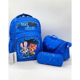 LaddyCo Ilkokul Çantası Erkek Çocuğu 3`lü Set Mavi Ilk Okul Çantası Karakter Baskılı Takım - sırt çantası - Çanta ölçüleri: boy 40cm En: 30 cm Genişlik:18 cm, Beslenme ölçüleri: boy: 18 cm En:21 cm Derinlik: 9 cm