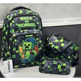 LaddyCo Ilkokul Çantası Erkek Çocuğu 3`lü Set Siyah Ilk Okul Çantası Karakter Baskılı Takım - 0TB-Siyah