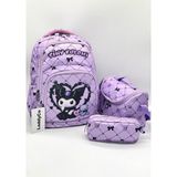 LaddyCo Ilkokul Çantası Kız Çocuğu 3`lü Set Lila Ilk Okul Çantası Karakter Baskılı Takım - sırt çantası - Çanta ölçüleri: boy 40cm En: 30 cm Genişlik:18 cm, Beslenme ölçüleri: boy: 18 cm En:21 cm Derinlik: 9 cm