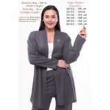 Laden Büyük Beden Kadın Yazlık ikili Broşlu Anne Takım Nefes Alan Bürümcük Kumaş Pantolon Hırka Gri