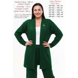 Laden Büyük Beden Kadın Yazlık ikili Broşlu Anne Takım Nefes Alan Bürümcük Kumaş Pantolon Hırka Yeşil