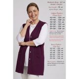 Laden Büyük Beden Kadın Yazlık Turlu Viskon Terletmez İnce Penye Nefes Alan Düğmeli Anne Bordo Yelek