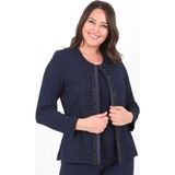 Ladies First Büyük Beden 3115 Lacivert Ceket+Atlet Abiye Ikili Takım - 3XL