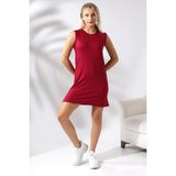 Ladies Kolsuz Uzun Tunik 20390 Bordo - M