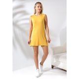 Ladies Kolsuz Uzun Tunik 20390 Hardal - M