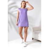 Ladies Kolsuz Uzun Tunik 20390 Violet - M