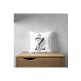 LadiesHome Harfli Kırlent Yastık Kılıfı - Z Harfi - 43x43 Cm