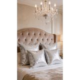 LadiesHome Pul Payet Dekoratif Kırlent Kılıfı 4’lü Set – Beyaz & Gümüş Parlak Modern Koltuk Yastık Kılıfı 43x43