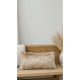 LadiesHome Yumuşacık 30x50 Peluş Kırlent Kılıfı Açık Kahve - Konforlu Ve Şık Dekorasyon
