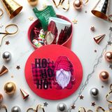 Ladijital Yılbaşı Noel Baskılı Kırmızı Kutuda Espresso Fincanı ve Çikolatalar