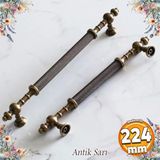 Ladin Eskitme Antik Sarı Metal 224 Mm Mobilya Mutfak Çekmece Dolap Dolabı Kulpu Kulbu Kulpları