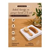 ladin natural beauty Doğal Keçi Kılı Bebek Saç Fırçası Ahşap Yenidoğan Tarak ve Fırça