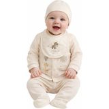 Ladora Tekstil Organik 5 Parça Sevimli Hayvan Figürlü Erkek Hastane Çıkışı - Organic - 0 - 3 Ay