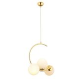 Ladre 3lü Beyaz Camlı Gold Modern Sarkıt, Mutfakyatak Odası Salon Avize