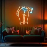 Lady Back Neon Tabela, Pembe LED Tabela, Kadın Desenli Yatak Odası için Neon Işıklar, Duvar Dekoru için Neon Tabelalar, Adam Mağarası, Bar, Parti, Otel, Hediyeler, Sanat Dekoru için LED Işıklı Tabela