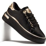 Lady Classy Kadın Günlük Ortopedik Kaymaz Kırılmaz Taban Konforlu Ortopedik Sneakers Spor Ayakkabı - Siyah