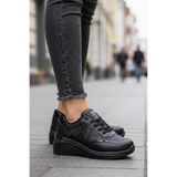 lady classy Kadın Taşlı Rahat Kalıp Topuklu Spor Ayakkabı Sneaker
