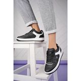 Lady Classy Unisex Ortopedik Kaymaz Kırılmaz Taban Konforlu Sneakers Spor Ayakkabı - Siyah - Beyaz