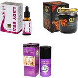 Lady Era Sprey 45 ml + Lady Era Pro Kadin Damla + Q7 Epimedyum Ginseng Içeren Macun 240 gr