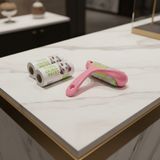 Lady Fify Kedi ve Köpek Için Ergonomik Saplı Tüy Toplama Rulosu + 2 Yedek Rulo (180 Yaprak) - Pembe