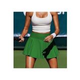 LADY HAZAL Yeşil Yüksek Bel Tenis Etek-DARKALIP Şort Etek-SLİMFİT Spor Etek-Double Layer Tennis Skirt