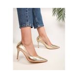 Lady kadın gold metalik topuklu ayakkabı stiletto