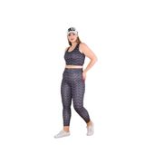 Lady Lingerie Büyük Beden Kadın Sporcu Tayt-Crop Fitness Takım
