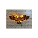 lady merry shoes Rüyalazer Özel Tasarım Kartal 35 X 70 Led Işıklı Tablo - Ahşap Duvar Dekorasyonu