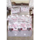 Lady Moda 153-99-001864 Love Çift Kişilik Nevresim Seti