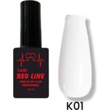 Lady Red Line Kalıcı Oje K01 10 ml Kireç Beyazı