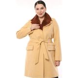 Lady Sharm Cashmire Kaban - Camel - Kahverengi - 38