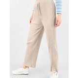 Lady Time Likralı Bol Paça Rahat Kadın Pijama Altı Tek Alt 2027 - 2XL - Bej