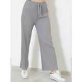 Lady Time Likralı Bol Paça Rahat Kadın Pijama Altı Tek Alt 2027 - XL - Gri