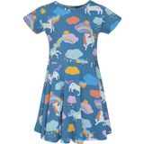 Lady Unicorn Kız Çocuk Desenli Kısa Kollu Elbise