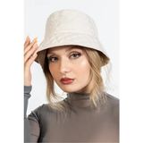 Ladycolor Kışlık Kapitone Krem Renkli Bucket Balıkçı Şapka Desenli Erkekler İçin - Bej - Standart