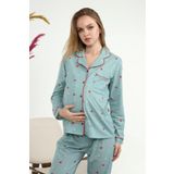 LadyMina Pijama Hamile Lohusa Penye Ikili Pijama Takımı