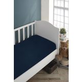 LADYNİL Bebek-çocuk Organik Pamuk Lastikli Penye Çarşaf 60x120 - 70x140 Uyumlu Lacivert