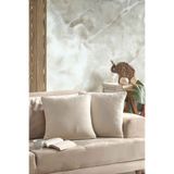 LADYNİL Naturel 2'li Kırlent Kılıfı 45x45 Ekru Fermuarlı