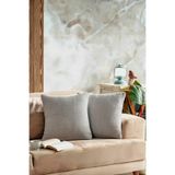 LADYNİL Naturel 2'li Kırlent Kılıfı 45x45 Gri Fermuarlı