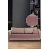 LADYNİL Oturma Yerini Kapatan Saçaklı Koltuk Örtüsü %100 Pamuk 115x200cm Bordo
