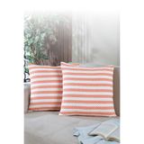 LADYNİL Summer 2'li Kırlent Kılıfı Dekoratif Yastık Kılıfı 45x45 Fermuarlı Turuncu