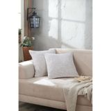LADYNİL Zebra 2'li Kırlent Kılıfı 45x45 Fermuarlı GRİ