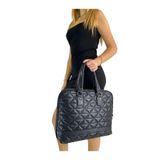 Ladystyle Essecia Kadın Siyah Kapitone Desen 15 Inc Laptop Ve Evrak Çantası