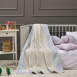 Lafiny - Honeycomb Bebek Battaniye %70 Bambu %30 Micro Kumaş 110CM x 150CM Mavi